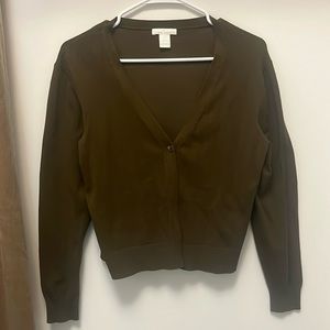 H&M olive green cardigan in size Medium